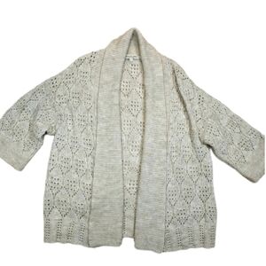 Maryline Open Front Knit Sweater Cardigan Wrap Size Large